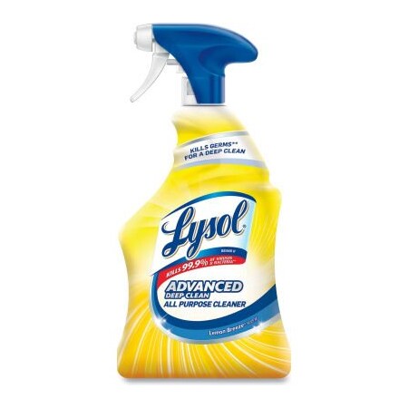 Reckitt Benckiser LYSOL Advanced Deep Clean All Purpose Cleaner, Lemon Breeze, 32 Oz. Trigger Spray Bottle 00351EA